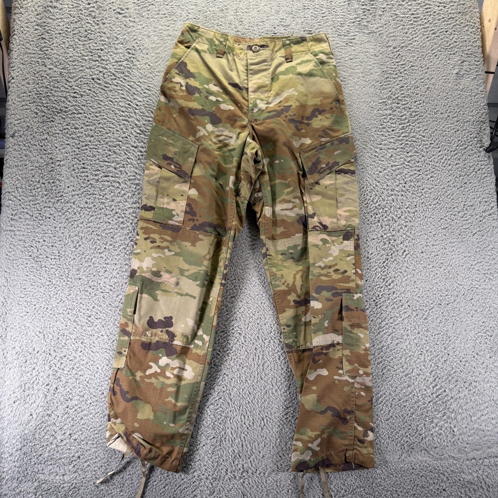 US Army Pant Unisex S(30x28) Brown Camouflage Nylon Cargo Ripstop Combat Uniform